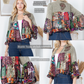 Basil Patchwork Cropped Shrug