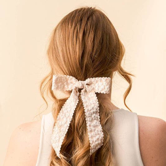 Champagne Hair Bow