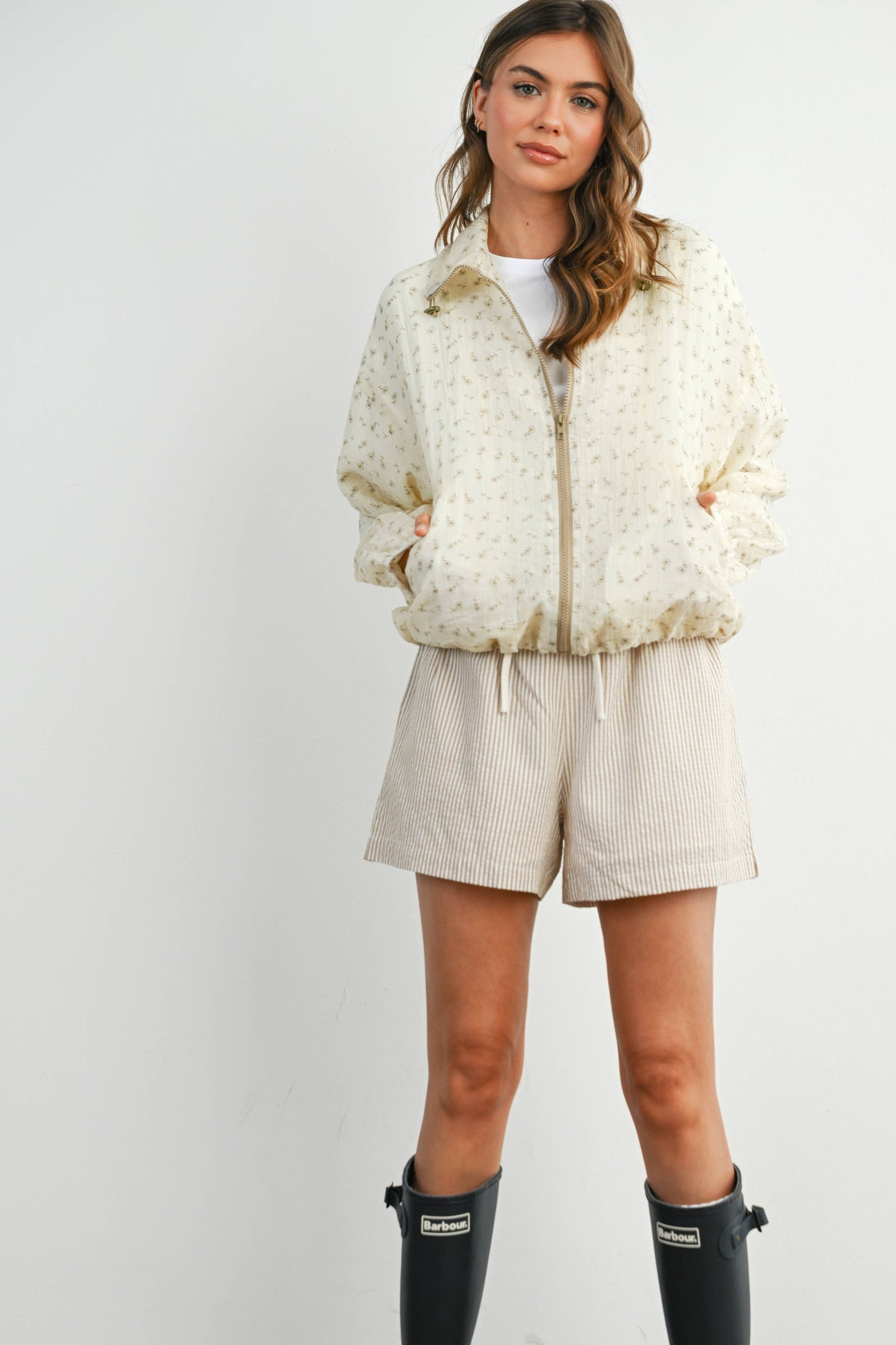 Floral Zip-Up Jacket