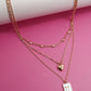 Square Bow Charm Necklace