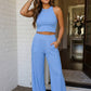 LAS Ribbed Tank Top and Sweatpants Set (S-XL): Yellow / Missy / XL