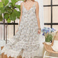 Ivory Blue V Neck Dress