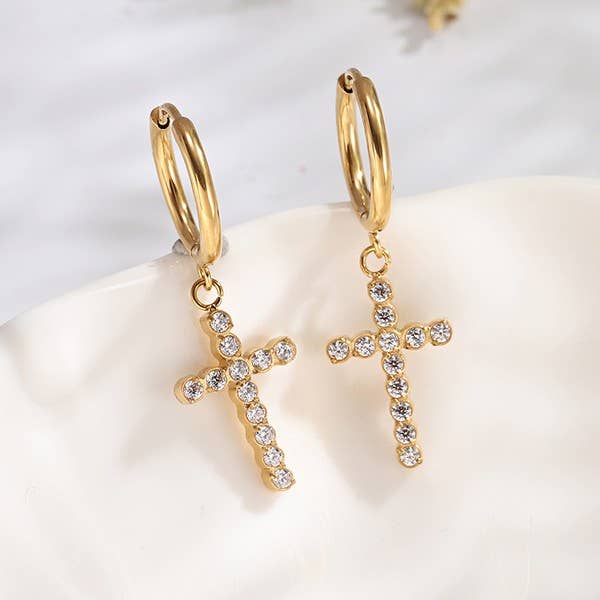 18K STAINLESS STEEL WATERPROOF TARNISH FREE HOOPS | 40E365: Silver
