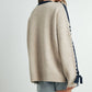 Crew Neck Long Sleeve Pullover Sweater - BMW7587: TAUPE MULTI / L