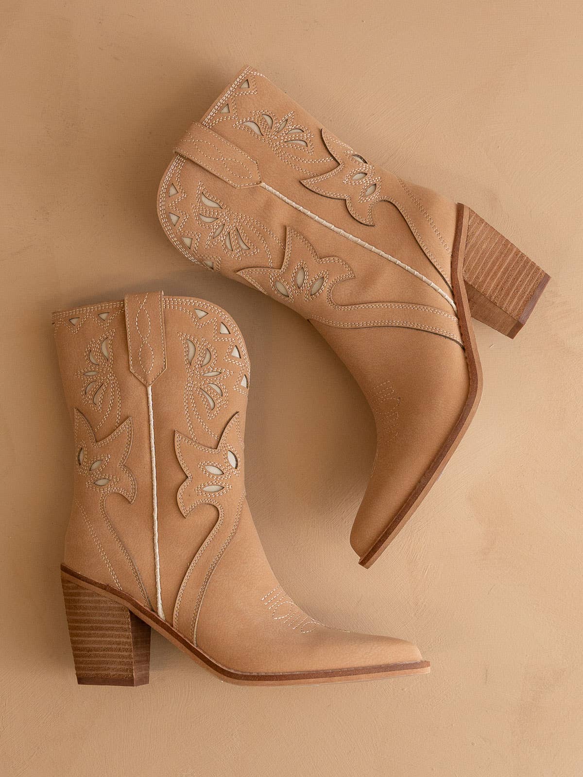 Camel Paneled Bootie