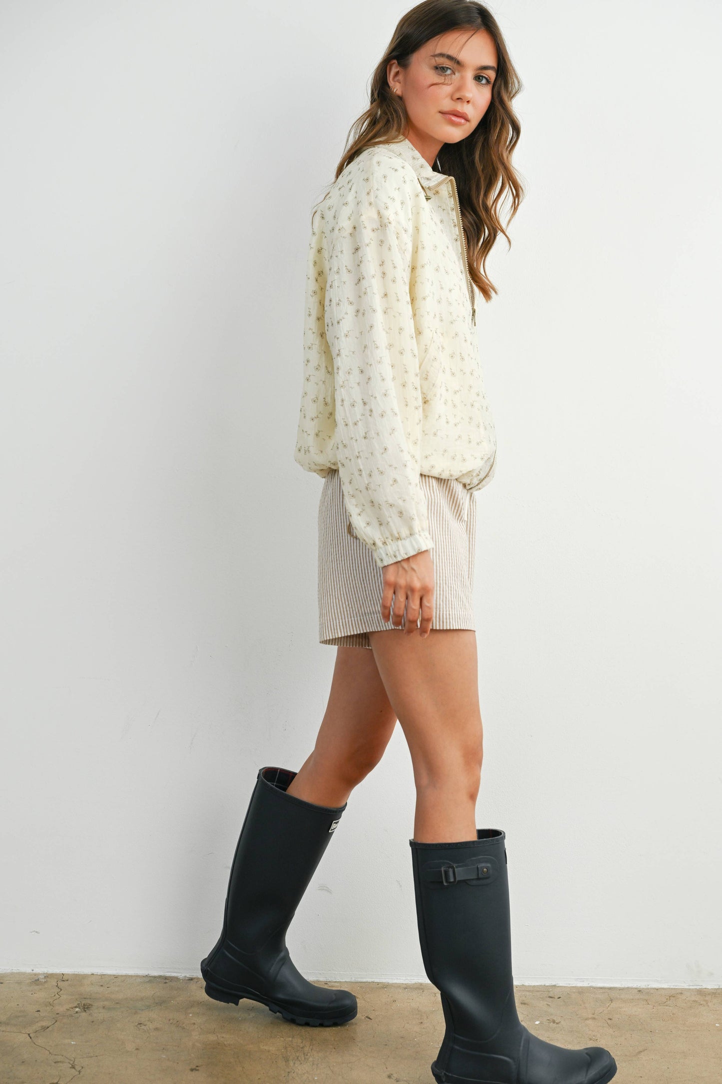 Floral Zip-Up Jacket