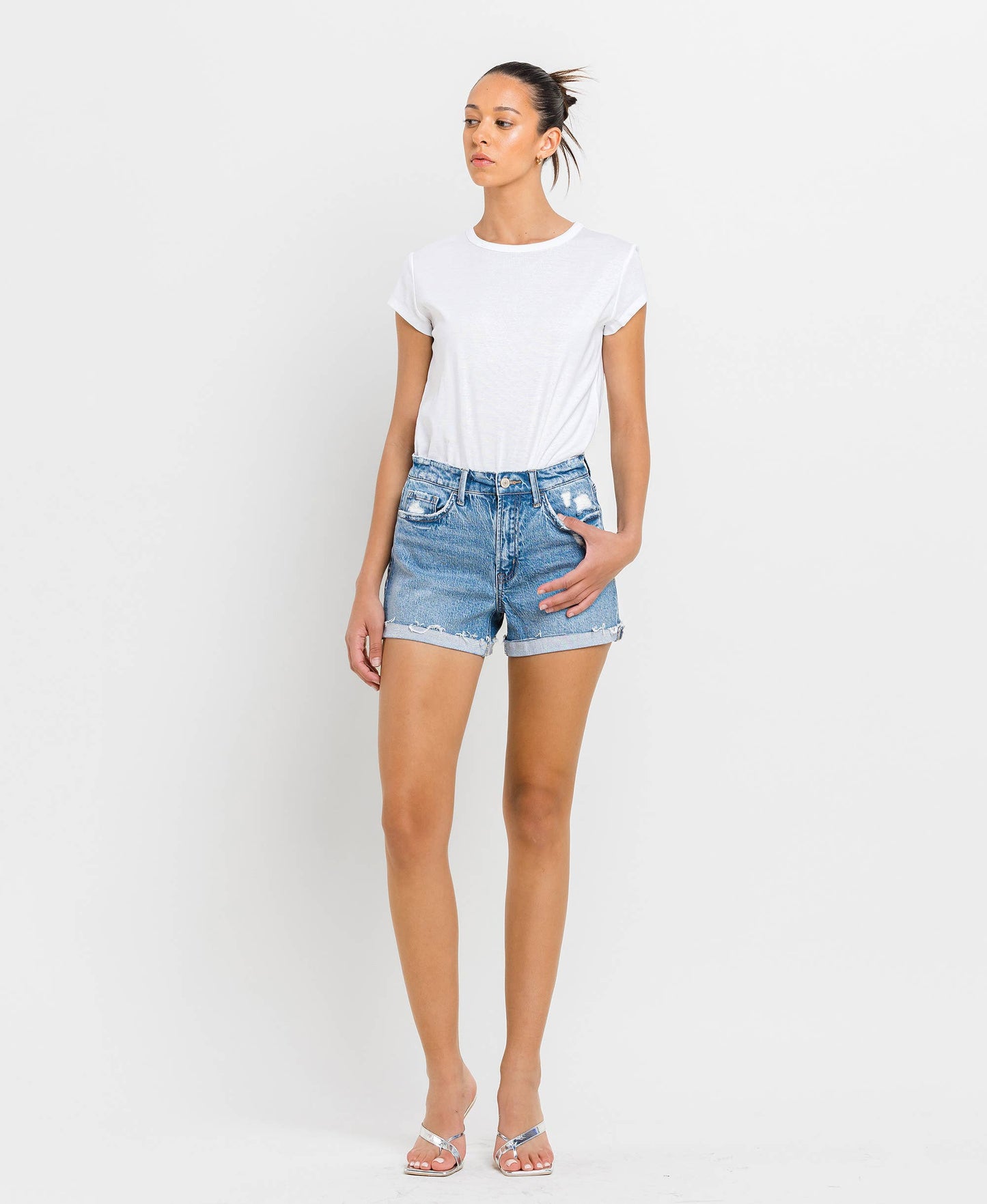 High Rise A Line Shorts