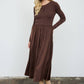 Dark Brown Midi Dress