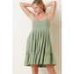 Sage Linen Pintuck Dress