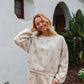 FLORAL PRINTED Sweatshort/Sweatshirt Matching Set : FLORAL PRINT / S