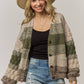 Olive Bubble Knit Cardigan