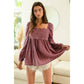 Violet Eyelet Top