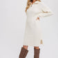 Cream Quarter-Zip Dress