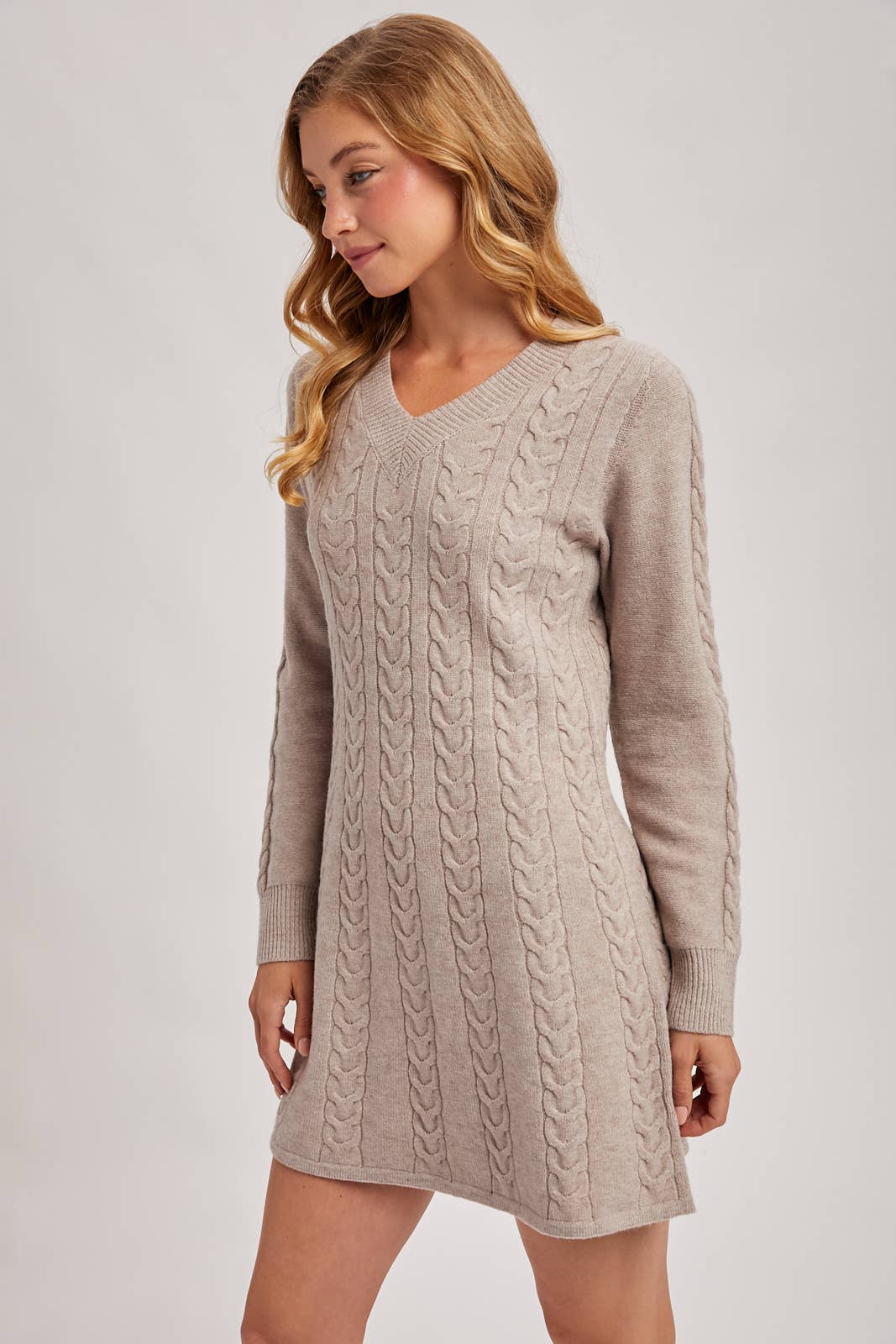 Mushroom Cabel Sweater Dress