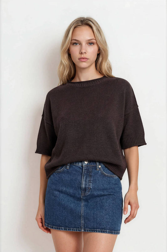 Chocolate Brown Sweater Shirt