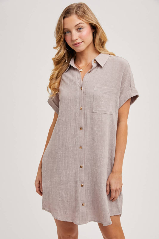 Mushroom Button Up Dress