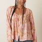 Pink Flower Print Blouse