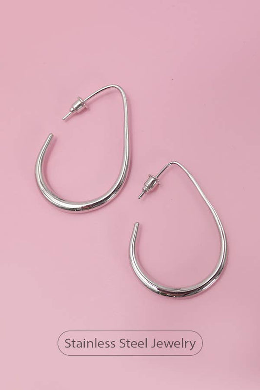 Silver Hoops