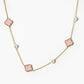 Mother of Pearl Necklace: Gold Pink