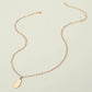 Gold Hammered Oval Pendant