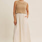 Latte Chunky Sweater Midi Dress