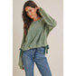 Washed Green Cinched Sweatshirt