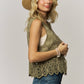 BOHO FLORAL CROCHET LACE VEST- LET4303: Beige / ONESIZE(6)