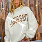 IT2594-CROSS | 'CROSS &JESUS SAVES' Reversible Sweatshirt: Ash grey / S/M-L/XL (3-3)