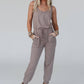 Mocha Jumpsuit & Cardigan Set