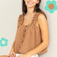 Button Down Sleeveless Top