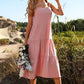 Pink Tiered Midi Dress