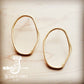 Matte Gold Hoop Earrings