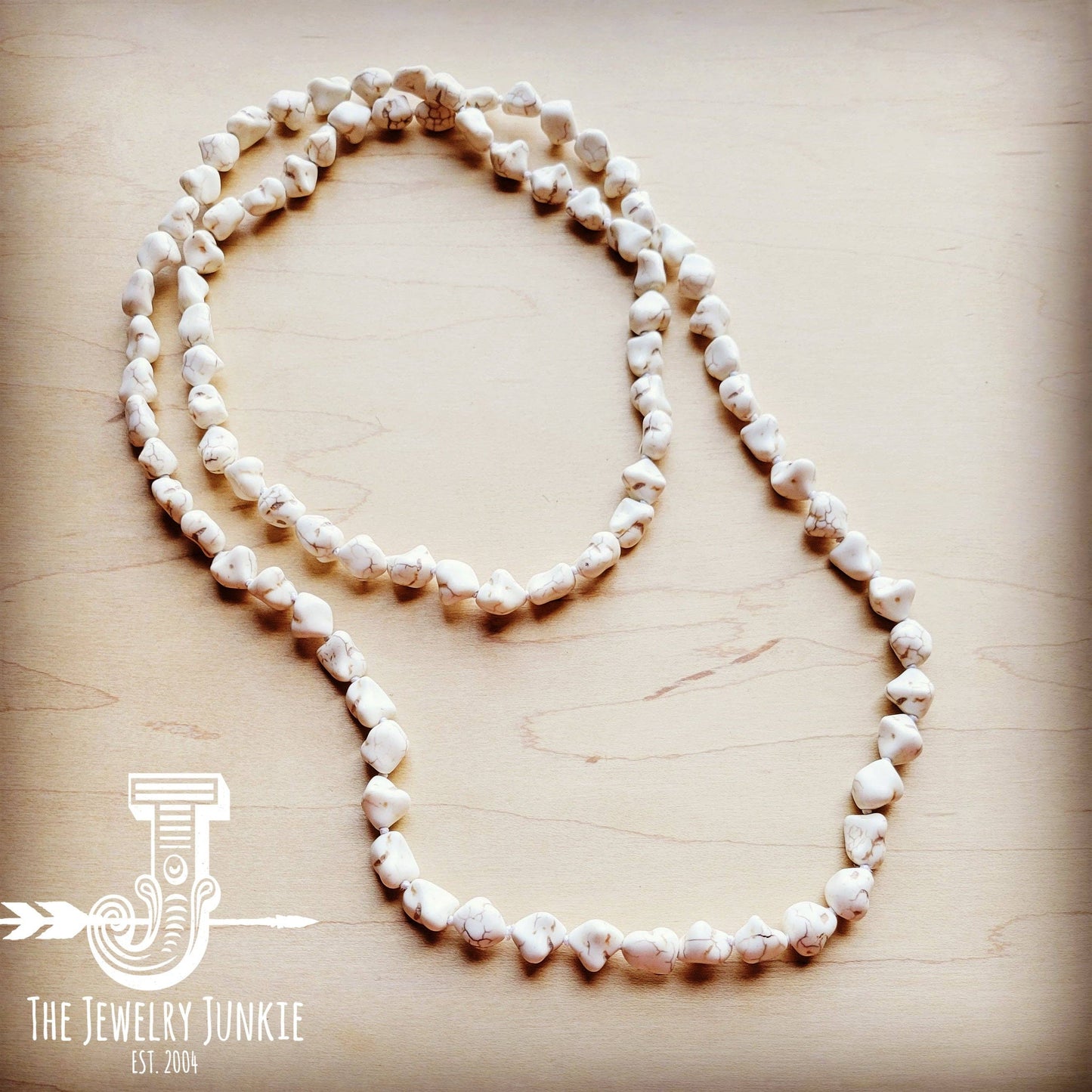 Beaded Layering Necklace w/ White Turquoise