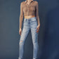 HIGH RISE CUFFED ANKLE SKINNY