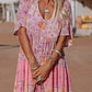 Hibiscus Print Mini Dress